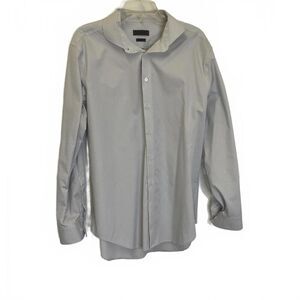 Calvin Klein Men's Size 17.5 34-35 Two Ply Slim Fit Long Sleeve Dress Shirt